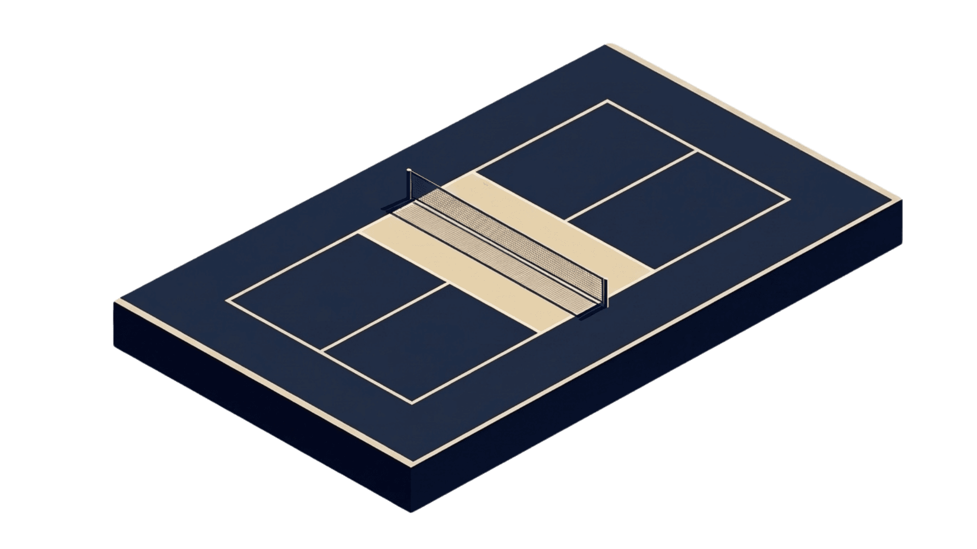 Isometric survey plate of a Prime Sports pickleball court